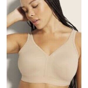 Soma Embraceable Wireless Unlined Full Coverage T-Shirt Bra Womens Size 42C Tan